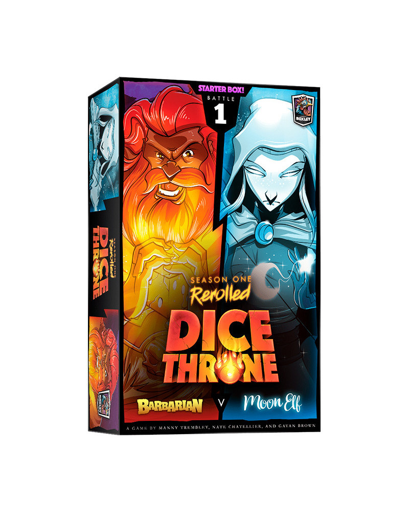 Dice Throne 1 Bárbaro vs Elfa Lunar