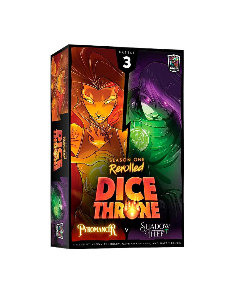 Dice Throne 3 Piromante vs Ladrón Sombrío